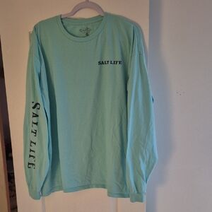 Salt Life Blue Long Sleeve Tee Casual Comfort. Sz. XXL